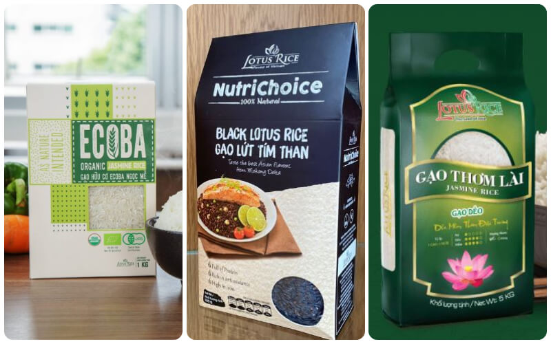 Gạo Hoa Sen Lotus Rice có 3 dòng gạo chính là Ecoba, NutriChoice và Premium
