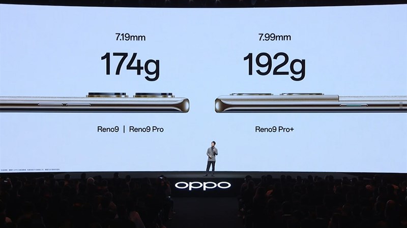 OPPO Reno9 Pro mỏng chỉ 7.19 mm và nặng 174 gram cho cảm giác cầm nắm thoải mái OPPO Reno9 Pro mỏng chỉ 7.19 mm và nặng 174 gram cho cảm giác cầm nắm thoải mái