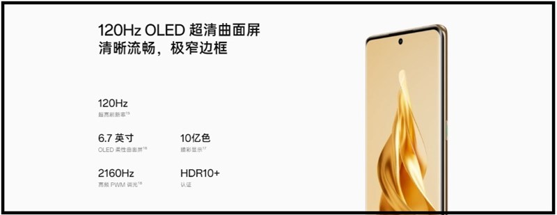 Mặt trước của OPPO Reno9 được trang bị màn hình AMOLED cong kích thước 6.7 inch, độ phân giải Full HD+ (2.412 × 1.080 Pixels) cùng tần số quét 120 Hz. Mặt trước của OPPO Reno9 được trang bị màn hình AMOLED cong kích thước 6.7 inch, độ phân giải Full HD+ (2.412 × 1.080 Pixels) cùng tần số quét 120 Hz.