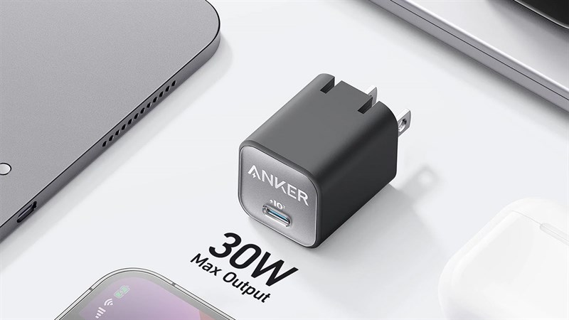 Tìm hiểu Adapter Sạc Type C PD GaN 30W Anker Nano 3 A2147
