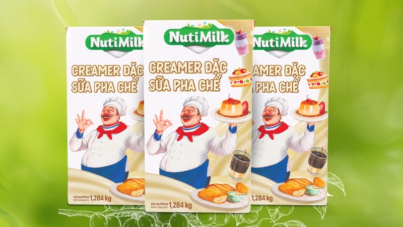 Bao bì của Creamer đặc sữa pha chế NutiMilk