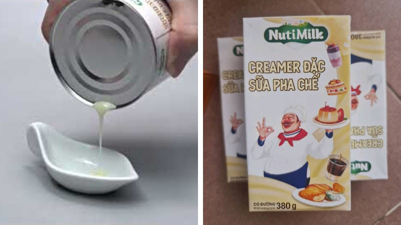 Thành phần của creamer đặc sữa pha chế NutiMilk