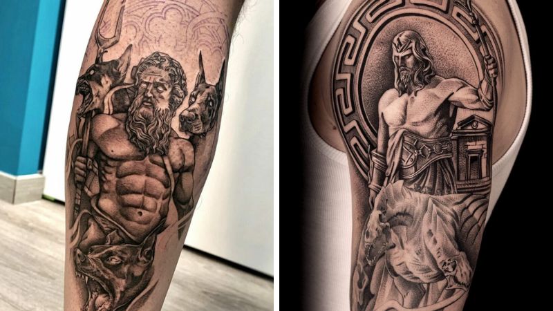 9 Zeus Poseidon Hades ý tưởng  hình xăm xăm poseidon tattoo