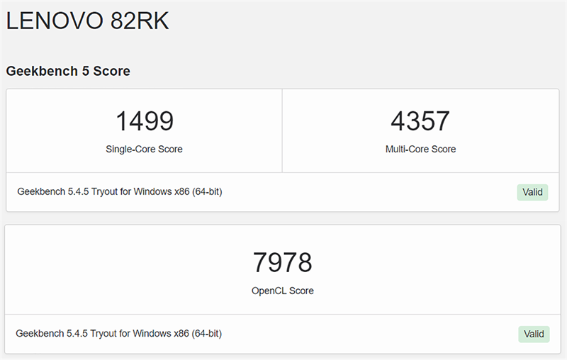 Điểm GeekBench 5 trên Lenovo Ideapad 3 15IAU7. Điểm GeekBench 5 trên Lenovo Ideapad 3 15IAU7.