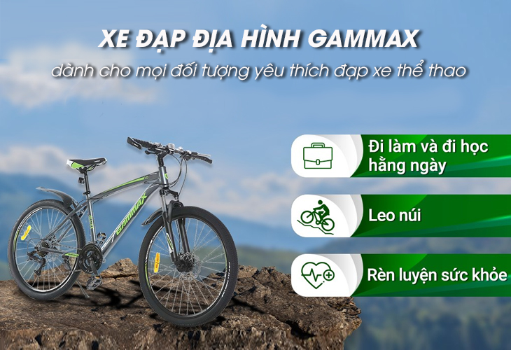 Xe đạp Gammax phù hợp cho mọi đối tượng yêu thích đạp xe thể thao