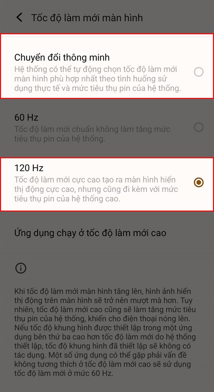 Cách chỉnh tần số quét cao trên Vivo V25 Pro Cách chỉnh tần số quét cao trên Vivo V25 Pro