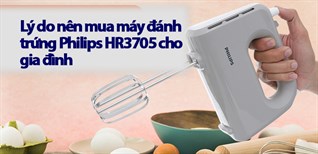 8 lý do nên mua máy đánh trứng Philips HR3705 cho gia đình