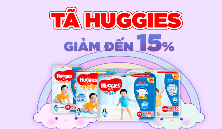 Từ 25/11 - 30/11/2022, tã Huggies giảm đến 15% 