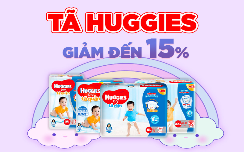 Từ 25/11 – 30/11/2022, tã Huggies giảm đến 15%