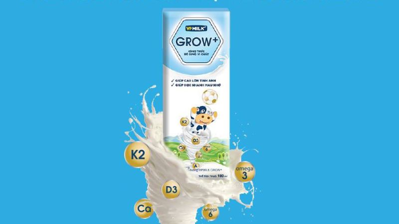 Sữa tươi tiệt trùng có đường VPMilk Grow+ vị truyền thống