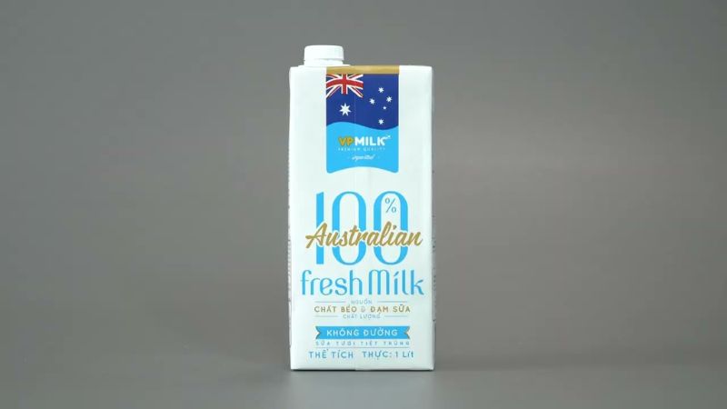 Sữa tươi tiệt trùng không đường VPMilk hộp 1 lít