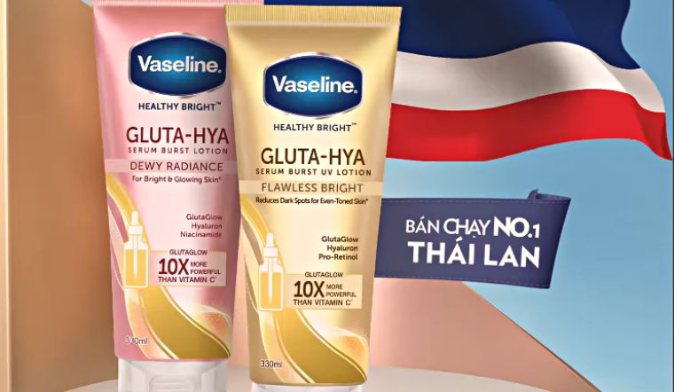 Vaseline Gluta-Hya - Body lotion bán chạy tại Thái nay đã có mặt tại Việt Nam