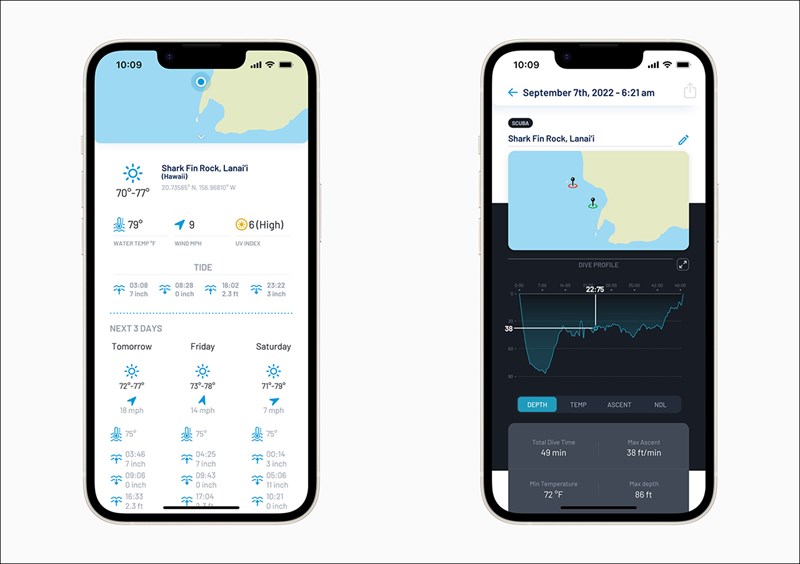 Apple giới thiệu ứng dụng hỗ trợ lặn Oceanic+ cho Apple Watch Ultra