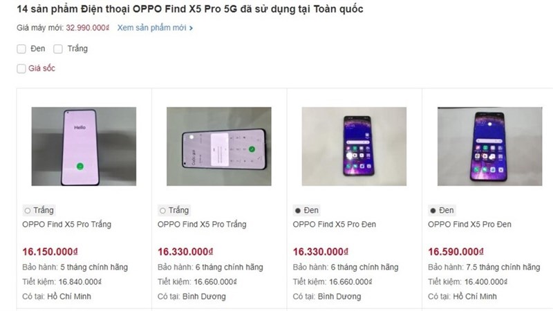 Giá OPPO Find X5 Pro 5G cũ