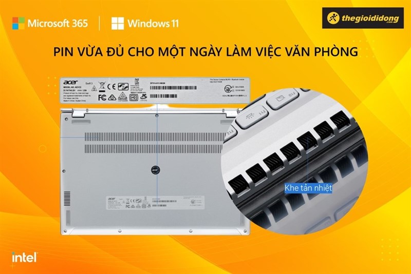 Acer Swift 3 SF314 512 56QN i5 - Pin vừa đủ cho một ngày làm việc văn phòng
