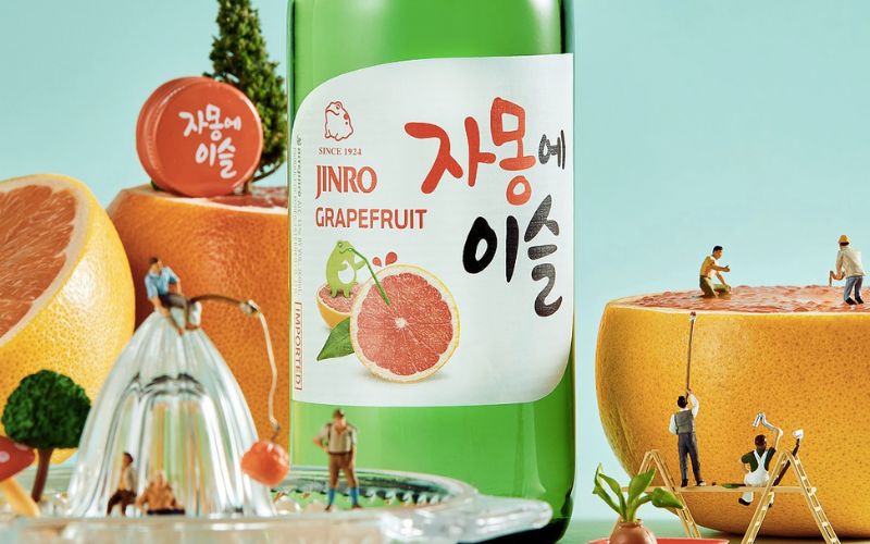 Rượu Grapefruit Soju Jinro vị bưởi