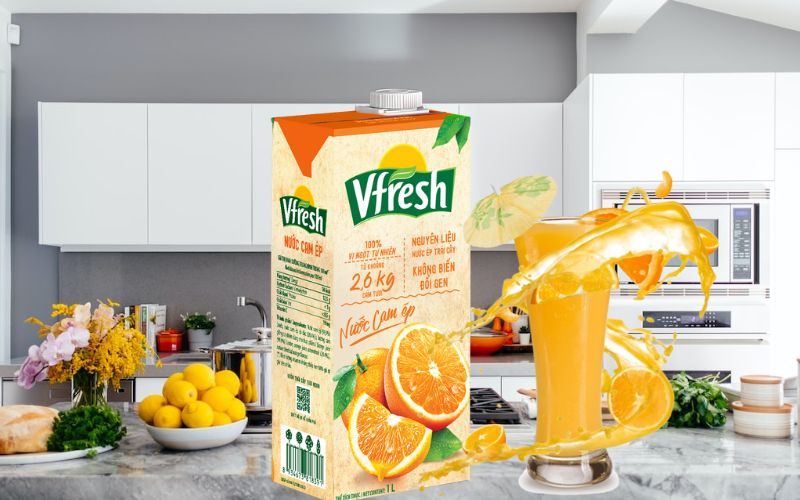 Điểm đặc biệt của nước cam ép Vfresh từ 2,6kg cam tươi
