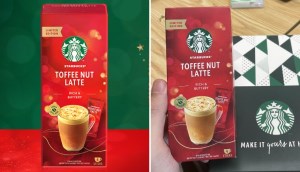 Trải nghiệm hoàn hảo cùng cà phê hòa tan cao cấp Starbucks Toffee Nut Latte