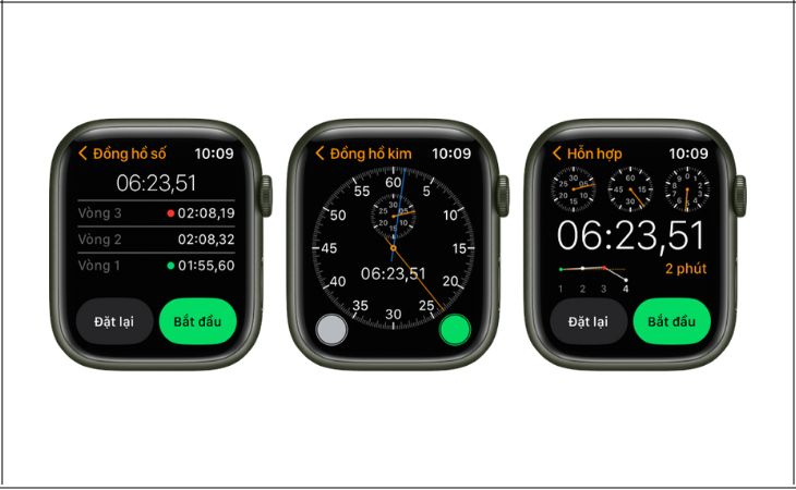 Mặt đồng hồ bấm giờ phù hợp cho người dùng hay chạy bộ và bấm giờ kỹ thuật số