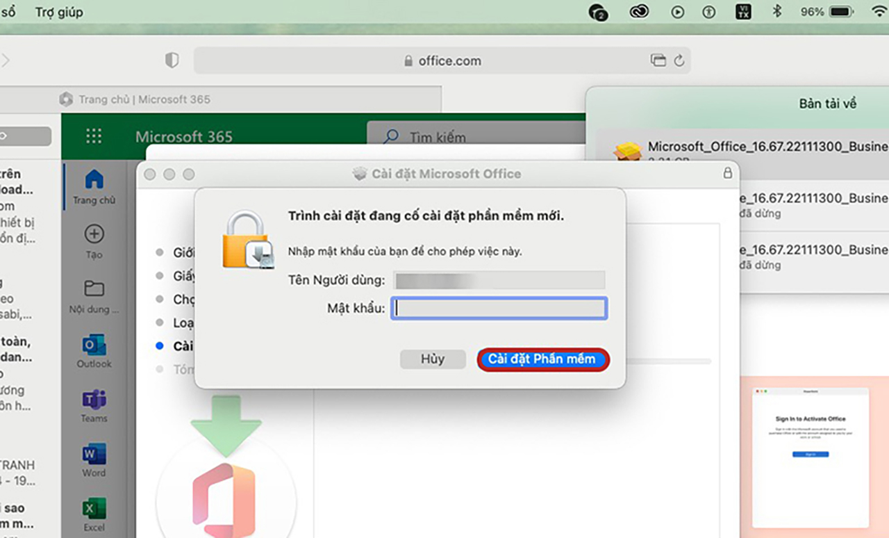 Cách tải Office 365 trên MacBook