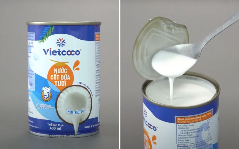 Nước cốt dừa Vietcoco dành cho món ngọt