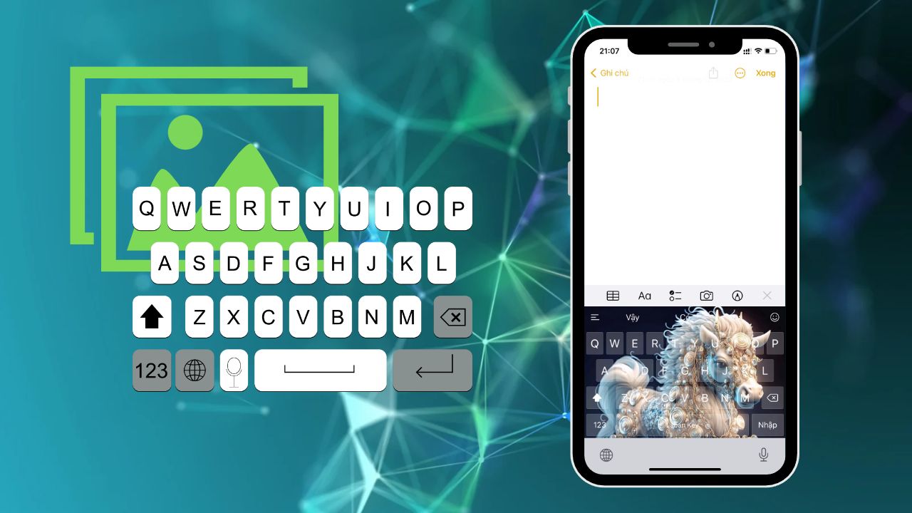 Cách chèn ảnh đổi hình nền bàn phím iPhone cực độc đáo đơn giản   Thegioididongcom