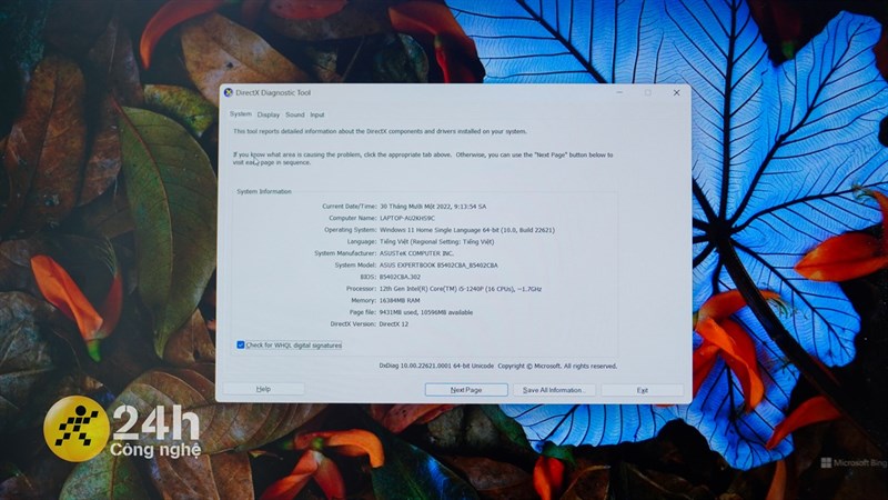 ASUS ExpertBook B5 (B5402CB) cấu hình mạnh mẽ.