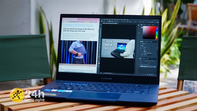 ASUS ExpertBook B5 (B5402CB) còn được trang bị RAM 16 GB DDR5, có thể mở rộng lên đến 40 GB và bộ nhớ trong  512 GB SSD NVMe PCIe.