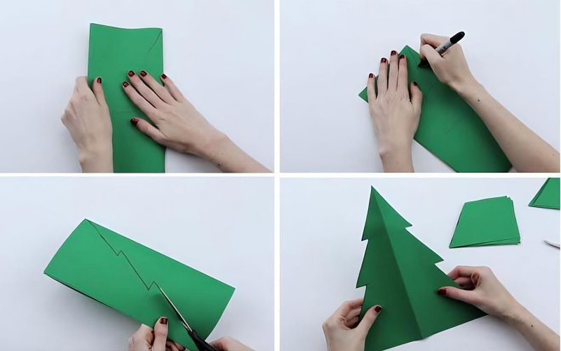 5 cách làm cây thông Noel mini để bàn siêu dễ thương, độc đáo