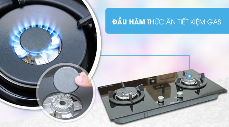 Bếp ga âm Electrolux EGT7627CK được trang bị đầu hâm tiện dụng