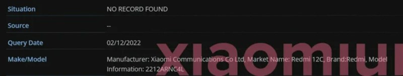 Redmi 12C chưa có thông số chính thức Redmi 12C chưa có thông số chính thức