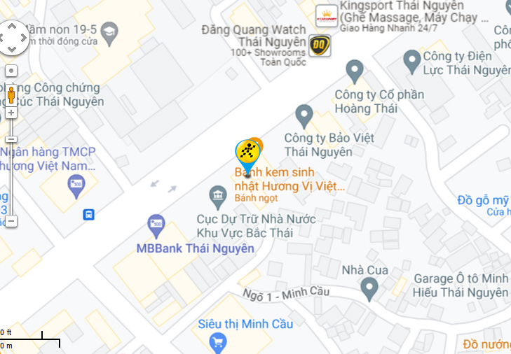 Hình bản đồ Siêu thị Điện máy XANH Phan Đình Phùng, Thái Nguyên