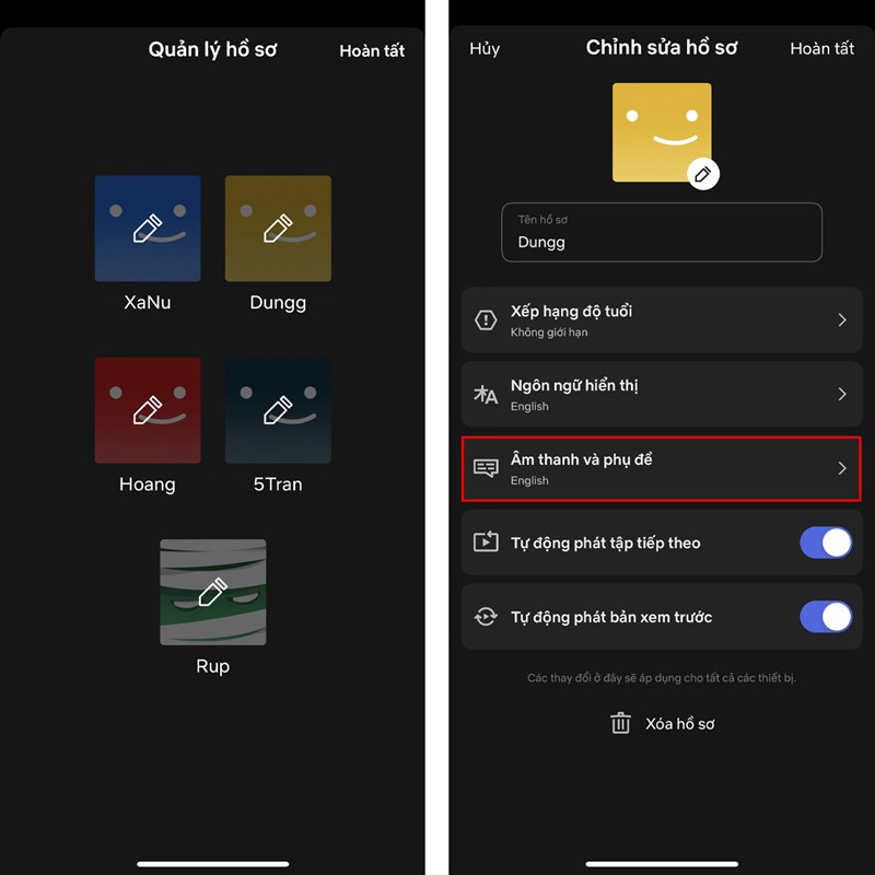 Cách chỉnh âm thanh và phụ đề trong Netflix