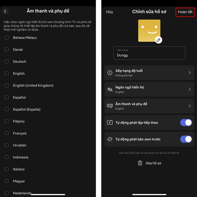 Cách chỉnh âm thanh và phụ đề trong Netflix