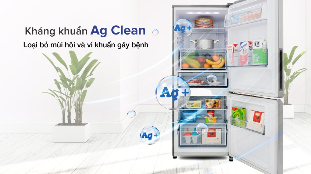 Công nghệ kháng khuẩn Ag Clean với tinh thể bạc Ag+ ngăn chặn vi khuẩn, mùi hôi