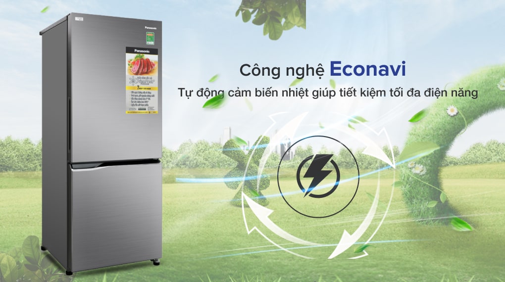 Tủ lạnh Panasonic Inverter 255 lít NR-BV280QSVN trang bị cảm biến Econavi, nâng cao hiệu quả tiết kiệm điện hơn