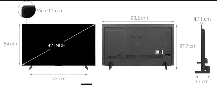 Smart Tivi OLED LG 4K 42 inch 42C2PSA