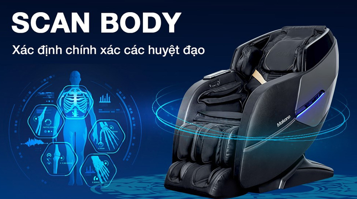 Ghế Massage Makano MKGM-20005D có chế độ tự phát hiện giúp tìm kiếm các vị trí massage nhanh chóng