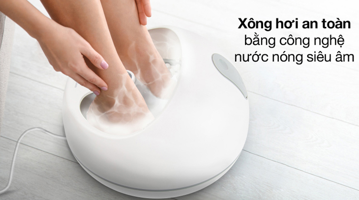Bồn massage xông hơi chân Rio Beauty FTBH9 hoạt động với công nghệ xông hơi nước nóng siêu âm an toàn