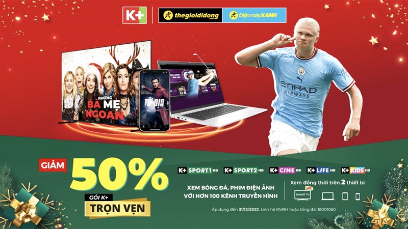 Ưu đãi ngập tràn mùa lễ hội cuối năm cùng K+, giảm sốc đến 50%
