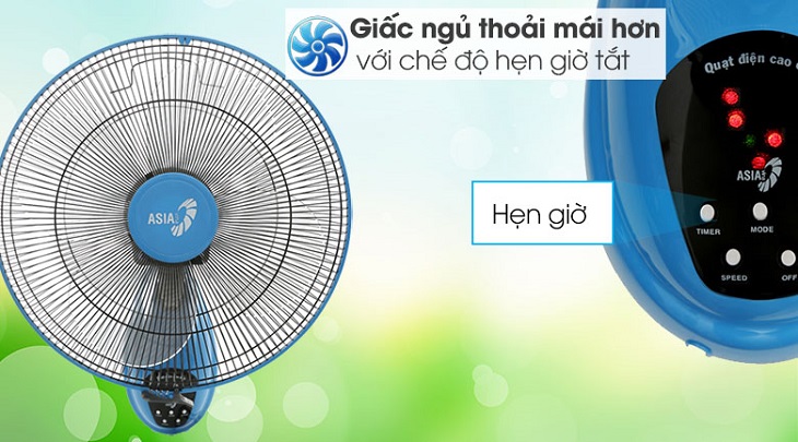 Quạt treo tường Asia L16022-BV1 sở hữu chế độ giấc ngủ thoải mái