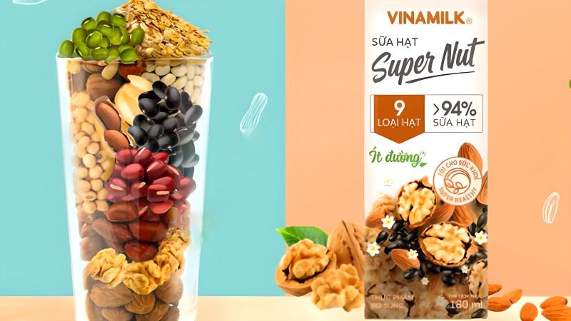 Thành phần và giá trị dinh dưỡng chính của sữa 9 loại hạt Vinamilk Super Nut