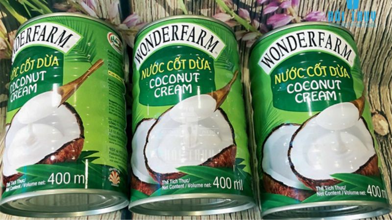 Nước cốt dừa Wonderfarm có thể sử dụng trực tiếp hoặc nấu chín