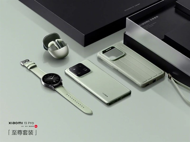 Các sản phẩm bên trong gói Xiaomi 13 Pro Wilderness Green Extreme