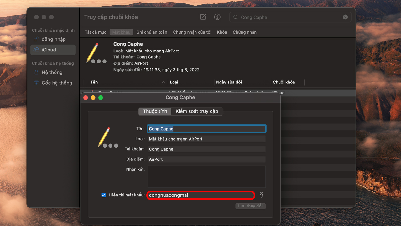 Xem Pass Wifi Tren Macbook