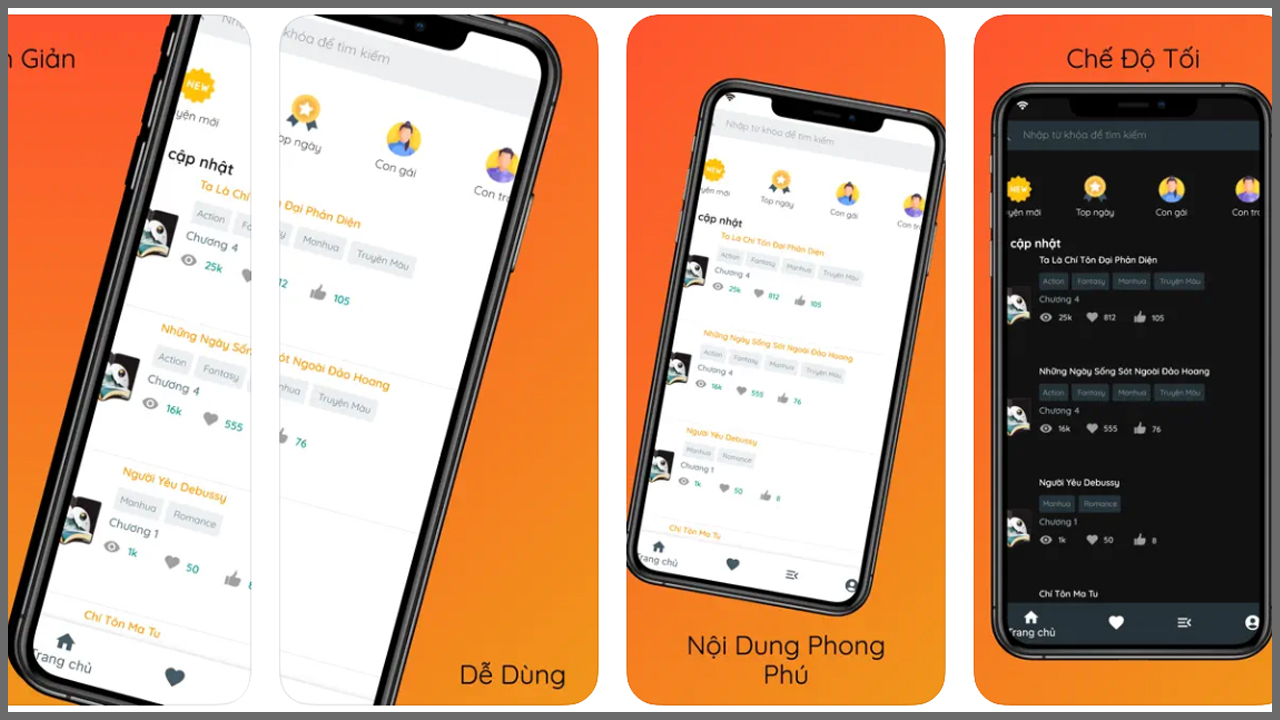 app đọc truyện tranh trên iPhone