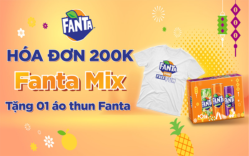 Từ 10/12 – 23/12/2022, hoá đơn 200k Fanta mix nhận quà tặng hấp dẫn