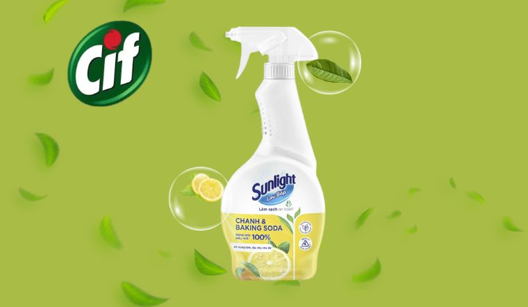 Giới thiệu nước lau bếp Sunlight chanh & baking soda đánh bay 100% dầu mỡ