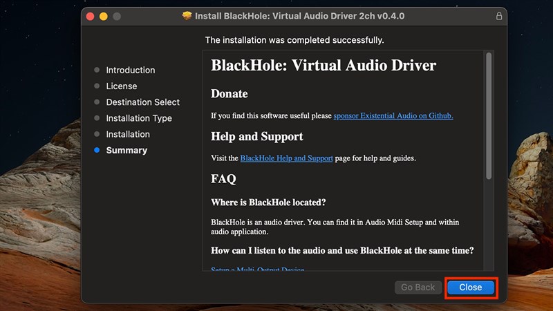 Cài đặt BlackHole