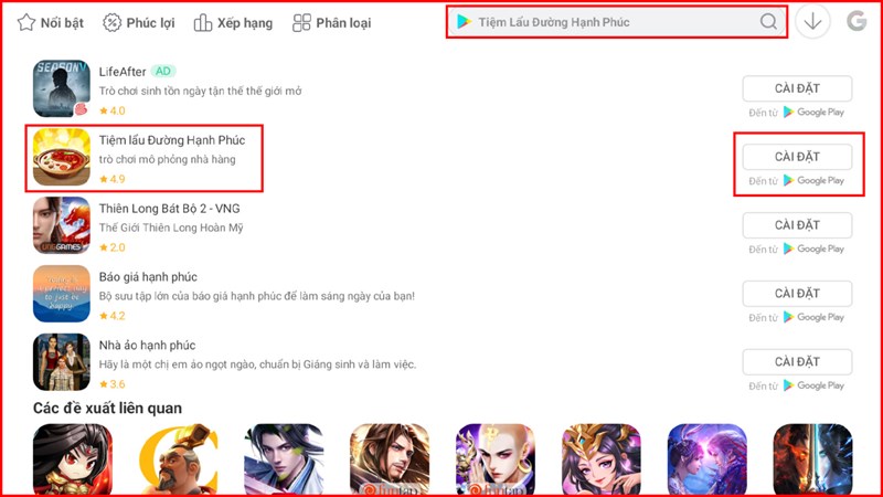 Cách chơi Tiệm Lẩu Đường Hạnh Phúc trên máy tính